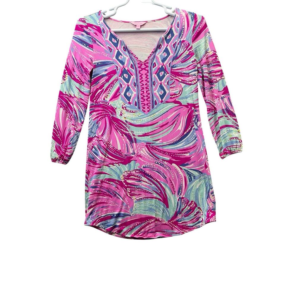Lilly Pulitzer Pink Size Small Short Long Sleeve Dress
